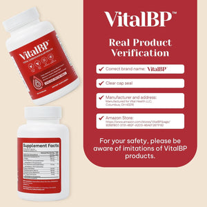 Vital BP - Support for Normal Blood Pressure - Supports Blood Flow & Arteries - with Coq10, L-Citrulline, and K2 & D3-60 Capsules