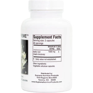 Supreme Nutrition Woad Supreme, 90 Pure Isatis Root Vegetarian Capsules