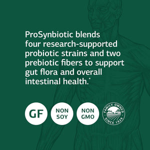 Standard Process Prosynbiotic - Whole Food Bowel, Immune Support, Digestion and Digestive Health with Bifidobacterium, Chicory Root, Lactobacillus Acidophilus, and Inulin - Vegetarian - 90 Capsules