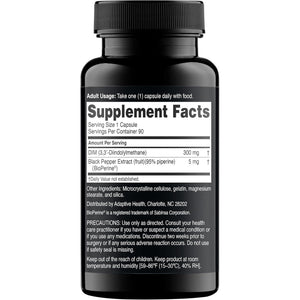 Nugenix Essentials DIM Supplement 305 Mg Diindolylmethane & Bioperine for Hormone Balance, 90 Capsules