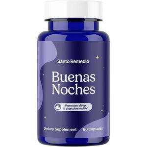 Santo Remedio Buenas Noches Sleep Support with Zylaria®, Melatonin & DE111® Probiotics – Digestive & Nighttime Support Supplement by Dr Juan Rivera – 60 Vegetarian Capsules
