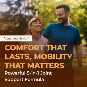 Joint Support Supplement with Glucosamine Sulfate, Hyaluronic Acid, Boswellia & MSM – Supports Joint Health, Mobility & Bone Strength – for Daily Use – FSA Eligible 60 Capsules