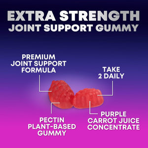 Joint Support Supplement - Extra Strength Glucosamine Gummy Supports Joints Health & Flexibility for Back, Knees, Hands - Natural Vitamin E Immune Support - Best Gummies for Women & Men - 120 Gummies