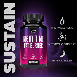Night Time Fat Burner Supplements with Green Coffee Bean Extract - 60 Capsules