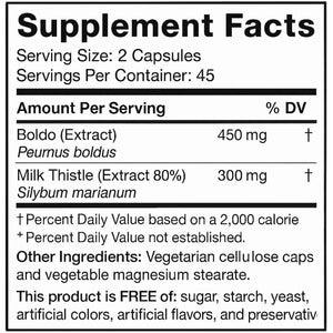 Limpiador HÃgado Y VesÃcula, Liver Support with Boldo Extract and Milk Thistle Extract, 90 Vegetarian Capsules