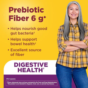 Nature Made Prebiotic Fiber Gummies for Adults and Kids, Fiber Supplement for Digestive System Support, 90 Gummies