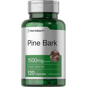 Horbäach Pine Bark Extract Capsules |120 Count | Non-Gmo and Gluten Free