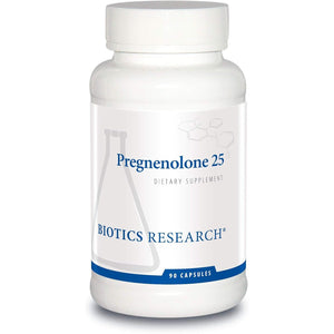 Biotics Research Pregnenolone 25-25 Mg Pregnenolone Support, Memory & Hormone Balance, Hormone Precursor or Parent Hormone. 90 Capsules