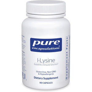 Pure Encapsulations L-Lysine - Essential Amino Acid Supplement for Immune Support & Gum, Lip Health* - with L-Lysine Hcl - 90 Capsules