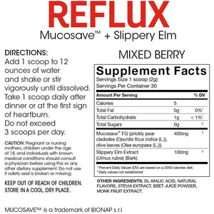 Reflux - Digestive Supplement - Each Tub = 30 Scoops = 30 Servings - Mucosal Support for Acid Issues - with Mucosave FG and Slippery Elm Bark (1 Tub)