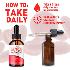 Glyco Harmony Drops, Official Glyco Harmony Liquid Supplement with All Natural Ingredients, Glycoharmony Blood Support Max Strength Health & Wellness Vitamin Supplement (2 Bottle Bundle, 60 Servings)