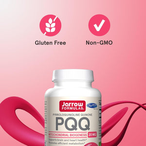 Jarrow Formulas® PQQ 20 Mg, Dietary Supplement, Heart, Brain, and Metabolism Support, 60 Veggie Capsules, 60 Day Supply