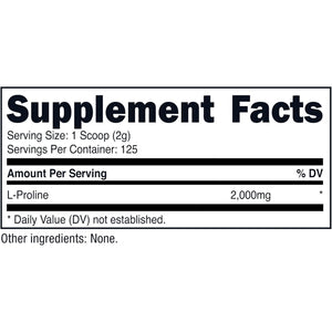Nutricost L-Proline Powder 250 Grams - 2,000Mg per Serving, Non-Gmo