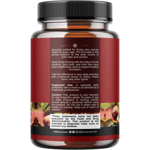 Natures Craft Vein Support Supplement for Leg and Veins - Full Body Supplement for Spider & Varicose Veins and Improved Flow with Horse Chestnut Extract - Vegan Non-Gmo Capsules - 60 Count