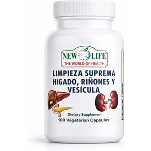New Life Limpieza Suprema Hígado Riñones Y Vesicula, Healthy Liver Supplement, Dandelion Root, Milk Thistle Extract, 100 Capsules