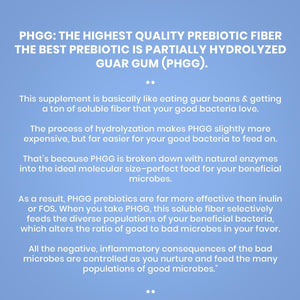 PERFECT PASS Prebiotic PHGG Partially Hydrolyzed Guar Gum 210G Powder - 100% Natural Gluten Free Non GMO - Certified Kosher Vegetarian Sugar Free