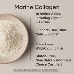 Sports Research Marine Collagen Peptides Powder - Sourced from Wild-Caught Fish, Pescatarian Friendly, Keto Certified & Non-Gmo Tested - Easy to Mix in Water or Juice! (34 Servings)