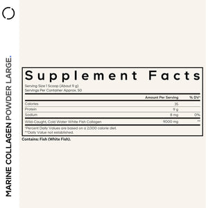 Codeage Marine Collagen Powder - Wild-Caught Hydrolyzed Fish Collagen Peptides - Type 1 & 3 Collagen Protein Supplement - Amino Acids for Skin, Hair, Nails - Paleo Friendly, Non-Gmo, 15.87 Ounces
