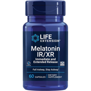 Life Extension Melatonin IR/XR, 1.5 Mg, Immediate- and Extended-Release Formula for Optimal Sleep Support, Healthy Circadian Rhythms, Cellular Defense, Gluten-Free, Non-Gmo, 60 Capsules