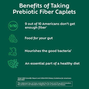 Benefiber Prebiotic GLP-1 Friendly Fiber Supplement Caplets, 84 Count