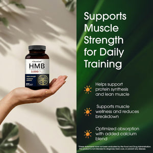 Naturebell HMB 3,000Mg - 300 Capsules - Triple-Strength Supplement for Lean Muscle Mass Support - Aids against Muscle Breakdown in Men & Women* - Non-Gmo & Gluten-Free