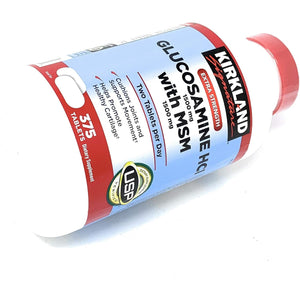 Kirkland Signature Extra Strength Glucosamine HCI 1500Mg, with MSM 1500 Mg, 375-Count Tablets
