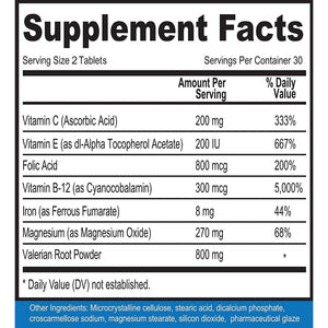 Natural for Natural Itching, Crawling, Tingling and Agitated Leg with Iron, Magnesium, and Valerian Root (60 Tablets)…