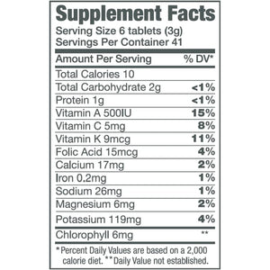 Green Foods Original Green Magma Barley Grass Nutritional Supplement, 250 Tablets (500Mg Ea) Certified Organic