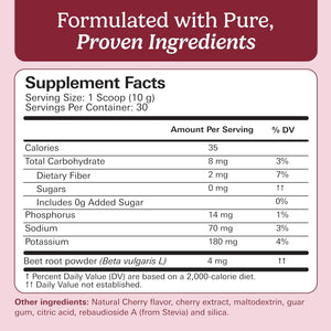 Santo Remedio Circulación plus with Beet Extract – Nitric Oxide & Circulation Support Drink, Energy & Stamina Support, Cherry Flavor – Vegan Superfood Supplement – 30 Servings