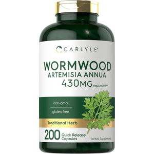 Carlyle Wormwood Capsules | Artemisia Annua Herb | 200 Count | Non-Gmo & Gluten Free Supplement