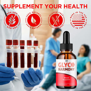Glyco Harmony Drops, Official Glyco Harmony Liquid Supplement with All Natural Ingredients, Glycoharmony Blood Support Max Strength Health & Wellness Vitamin Supplement (2 Bottle Bundle, 60 Servings)