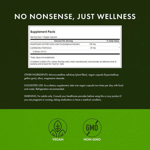 Swanson Lactobacillus Rhamnosus with FOS - 5 Billion CFU - Digestive Health Support with Fructooligosaccharides - Probiotic Support for Gastrointestinal Health* - Vegan - 60 Veggie Caps