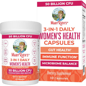MARYRUTH'S 3-In-1 Daily Health Probiotics for Women | Hormone Support & Gut Health Supplement for Women | Women’S Probiotic | 50 Billion CFU | Vegan | 30 Ct