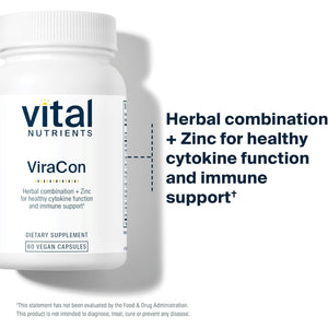 Vital Nutrients Viracon - Vegan Immune Support Supplement* - Zinc, Elderberry, Licorice Root Extract, & Other Herbs for Comprehensive Immune Support - Gluten, Dairy, Soy Free - Non-Gmo - 60 Capsules