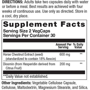 Body Gold Venastat - Leg Vein Support Supplements, Circulation Supplements with Horse Chestnut & Diosmin for Men & Women, Healthy Blood Flow - 105 Veggie Capsules