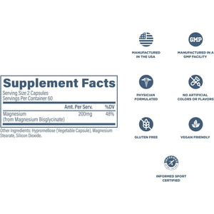 Revive MD Pure Magnesium Glycinate 200Mg – High Absorption Supplement for Relaxation, Stress Relief, Sleep & Memory Support – Promotes Strong Bones, Healthy Nerve & Muscle Function (60 Servings)