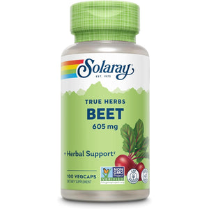 SOLARAY Beet Root 605Mg | May Support Cardiovascular Health & Athletic Performance, Kidney, Liver & Blood Health | Non-Gmo | Vegan | 100 Vegcaps