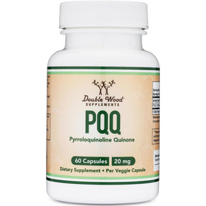 PQQ Supplement - 20Mg, 60 Capsules (Pyrroloquinoline Quinone) Promotes Mitochondria ATP Coenzyme Levels, Energy Optimizer and Sleep Support (Non-Gmo, Gluten Free, Vegan Safe) by Double Wood