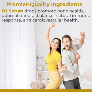 Premier Research Labs Vitamin D3 Serum - Liquid Vitamin D Oil Drops for Adults, Liquid Vitamin D3 5000 IU, Sublingual Vit D3 Liquid - 0.43 Fl Oz