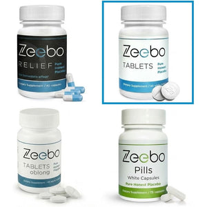 Zeebo Placebo Pills - Choose Tablet or Capsule Form (Tablets)