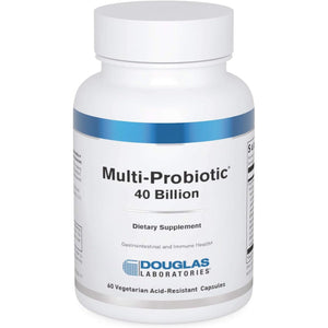 Douglas Laboratories Multi-Probiotic 40 Billion | Provides Probiotics and Prebiotics to Support Gut Microflora and Immunity* | 60 Vegetarian Acid-Resistant Capsules