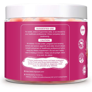 Migcopat 10G Fiber Gummies with Collagen Peptides, Hyaluronic Acid, Vitamin C, ACV, 30 Billion CFU Probiotics – Sugar Free Collagen Gummy for Skin, Hair & Nails – Digestive Health Support – 60 Cts