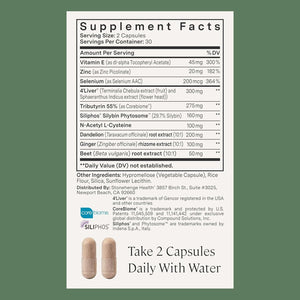 Stonehenge Health Dynamic Liver – Siliphos Milk Thistle Formula – Liver Support & Antioxidant Support, Gut-Liver Axis, Selenium, Zinc, Vitamin E, Ginger, Beetroot Extract, Non-Gmo, 60 Veg Caps