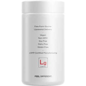 Codeage Liposomal Glycine+ – 1,500 Mg Free-Form Glycine Supplement with Liposomal Delivery, Amino Acid Support, 2-Month Supply – 180 Capsules