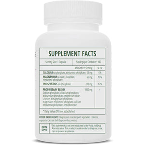 Seriphos - Phosphorylated Serine Adaptogen - Cortisol Supplement - Helps Cognitive Function, Gluten Free, Dairy Free, Soy Free - 100 Capsules