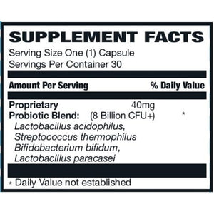 Rising Health Risaquad™ Probiotic Capsules – 40 Mg (8 Billion CFU+) Proprietary Probiotic Blend for Daily Digestive & Gut Flora Support – 30 Capsules
