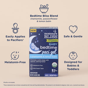 Mommy'S Bliss Organic Baby Bedtime Paci Gel, Promotes Restful Sleep*, Melatonin Free, Age 2 Months+, 0.53 Fl Oz