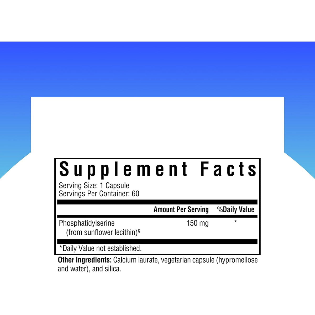 Seeking Health Phosphatidyl Serine - Brain Support Supplement with Sunflower Oil & Phospholipids - Vegetarian & Gluten-Free Capsules - 150 Mg, 60 Capsules