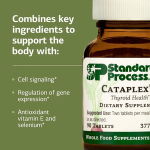 Standard Process Cataplex E - Thyroid Health Support with Antioxidant Vitamin E & Selenium - Endocrine Gland Health Support - Gluten-Free, Non-Dairy & Non-Soy - 90 Tablets (45 Servings)