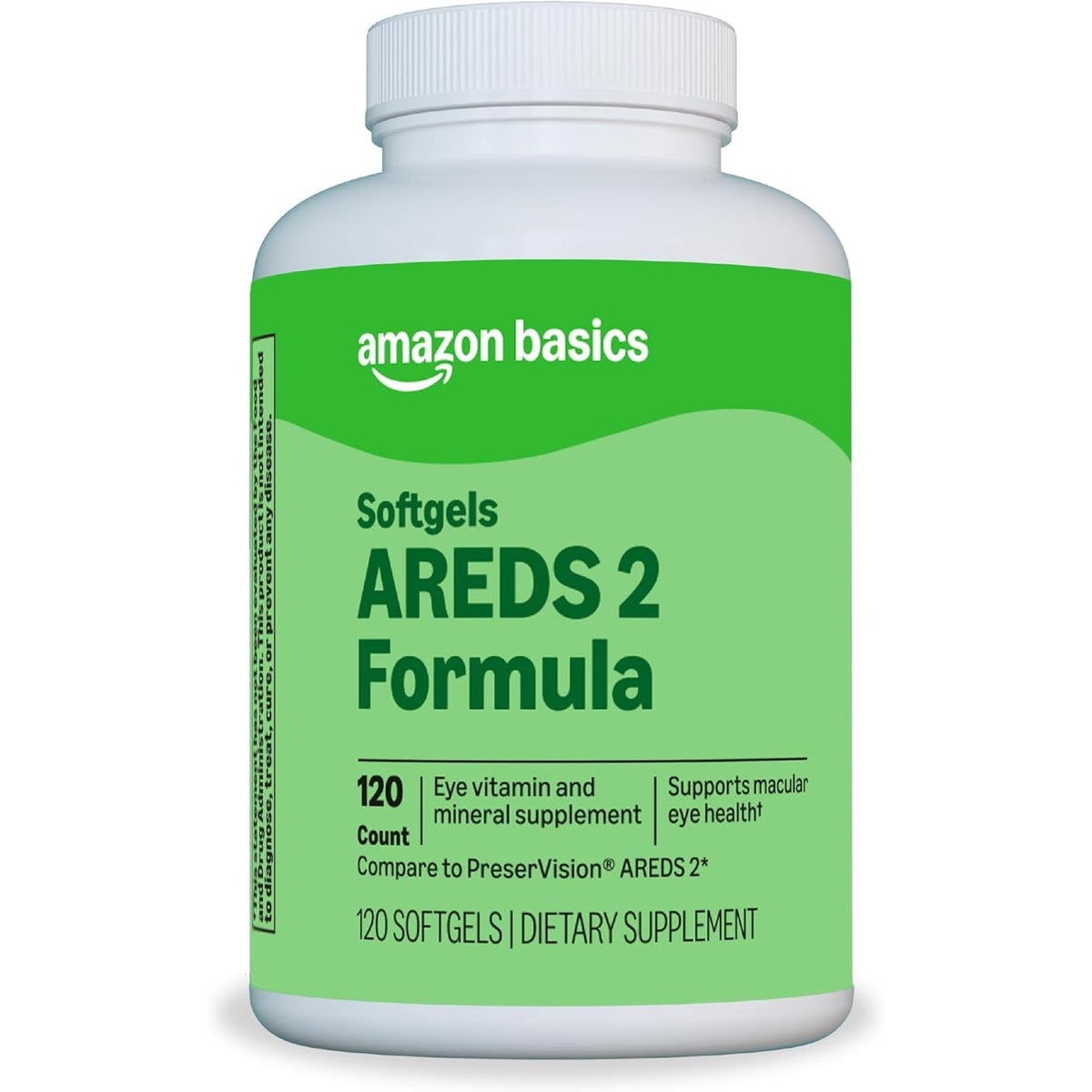 Amazon Basics Eye Vitamin and Mineral Supplement, AREDS 2 Formula with Lutein & Zeaxanthin, 120 Softgels